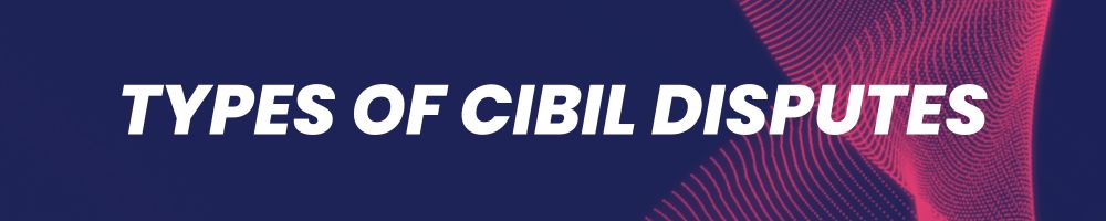 Types of CIBIL Disputes